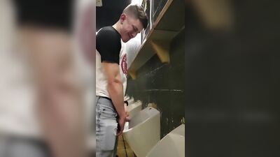 Gay Porn Urinals: Big Amateur Cocks Bisexual Hard