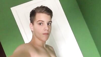 German Web-Cam Cutie Exposes His Huge Dick!