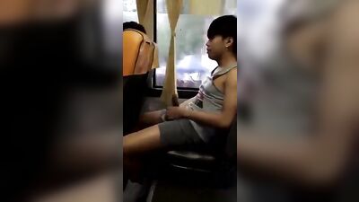 Asian Handjob on Bus - No Cum in Sight!
