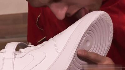 Roommate Returns: Foot Fetish Handjob Oral Punishment!