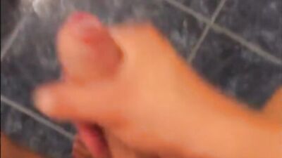 Gay Porn Video: Cumming on the Floor after Amateur Handjob