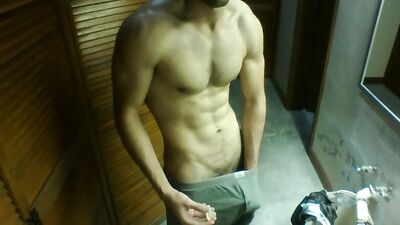 Gay Porn Condom Jerk Off - Bathroom Cum Shots Solo Web-Cam