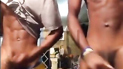 Black Bros Masturbating on Cam Take 2: Cum Shots Galore!
