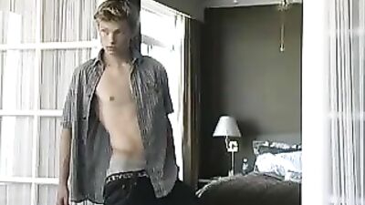 Blonde Model Jerks Off