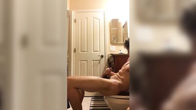 Toilet Play with Amateur Cumshot