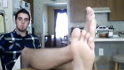 Barefeet on the table - Foot Fetish Solo
