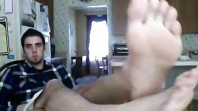 Barefeet on the table - Foot Fetish Solo