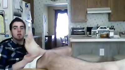 Barefeet on the table - Foot Fetish Solo