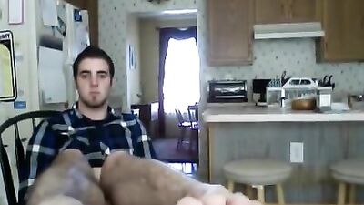Barefeet on the table - Foot Fetish Solo