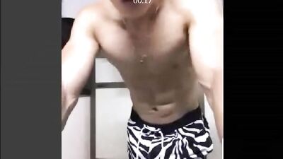 Chinese Gym Trainer Wanks