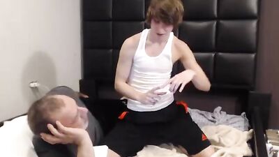 StepDads Web-Cam Oral Pleasure with Son: 180 Mins of Pure Gay Action!