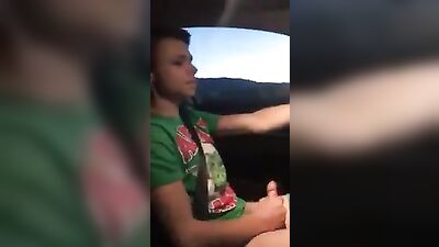 Masturbating while driving: Cum Shots Handjob Solo