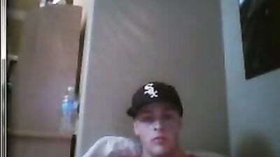 Thuggish white boy jerks his long dick! - The ultimate amateur frat guy cum shots video.