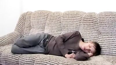 Young Cutie Gets Seduced on the Sofa - Bareback Cum Shots Oral