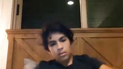 Boy next door goes solo in hot cum shower