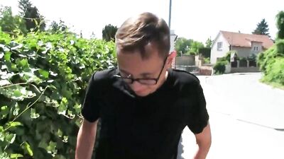 Lovely nerdy bareback boy: Amateur ass play takes center stage!