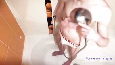 Young Twink Tantrums Under The Shower: Steamy Solo Show!