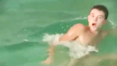 Gang of Cute Twinks Playing Nude in the Pool! Action!