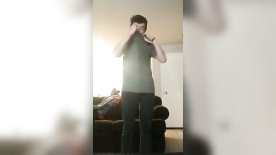 Teen stripping and wanking