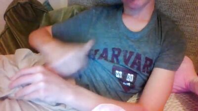 Young And Hungry: Handsome Boy Cums In Living Room!