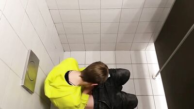 Golden Shower Public Restroom Exposure - College Boy Pleasure