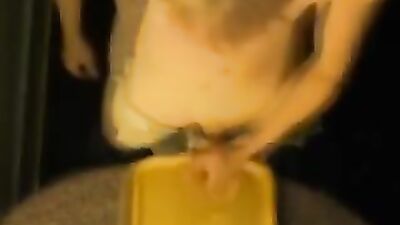 Meal Tray Cumshot - Masturbating and Ejaculating on a Meal Tray!