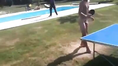 Naked Table Tennis: Blond Boys Frat Guys Public Outside Adventures