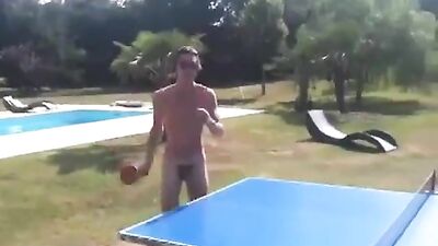 Naked Table Tennis: Blond Boys Frat Guys Public Outside Adventures