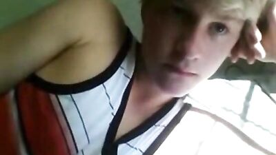 Blonde Boy Phone Handjob Cum Shots