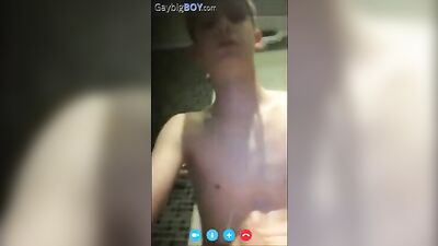 Smooth Boys Bathroom Handjob Orgy - Blond Cum Shots