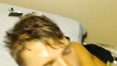 Hawaiian hottie nuts on best friends face