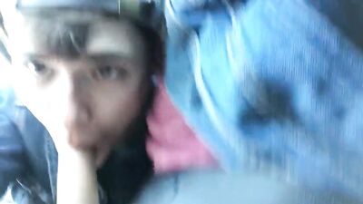 Sucked a friend in the car