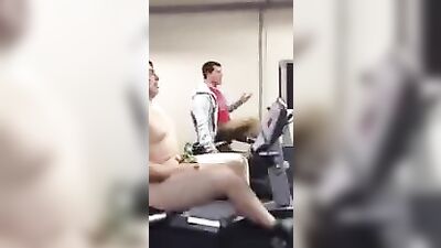 In the gym naked