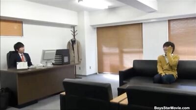 0073 2 handsome japanese playing in the office