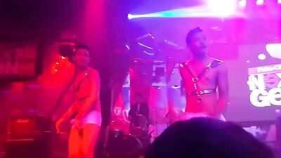 Horny boys on stage