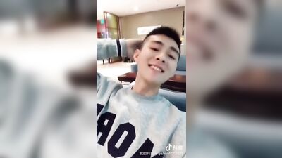 0053 handsome chinese guy sings and jerks