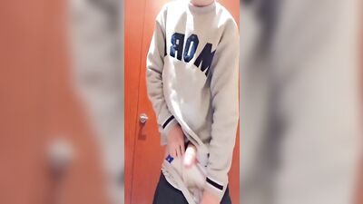 0053 handsome chinese guy sings and jerks