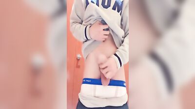 0053 handsome chinese guy sings and jerks