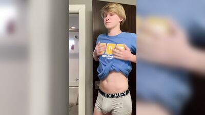 Cu Ti blonde and smooth boy in Jockey