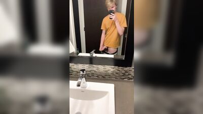 Cutie blond boy smooth wank on cam