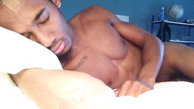 Sexy black boy in bed...