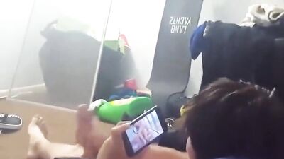 Friend letting me record him jacking off