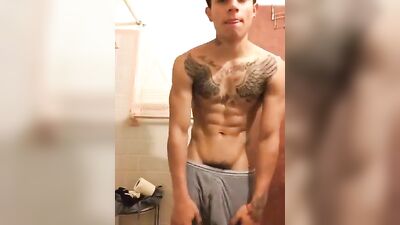Sexy angel wing tatted boy..