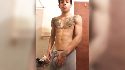 Sexy angel wing tatted boy..