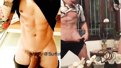 Homens mostrando rola