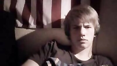 Hottie boy wanks his big cock but does not cum