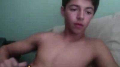 A cute and smooth boy masturbates