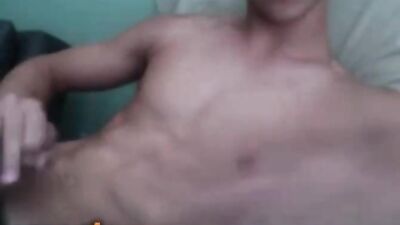 A cute and smooth boy masturbates