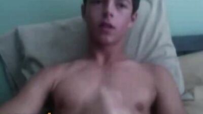 A cute and smooth boy masturbates