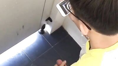 Jerk in the toilet boys gay porn